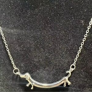 NEW Silver Dachshund Necklace